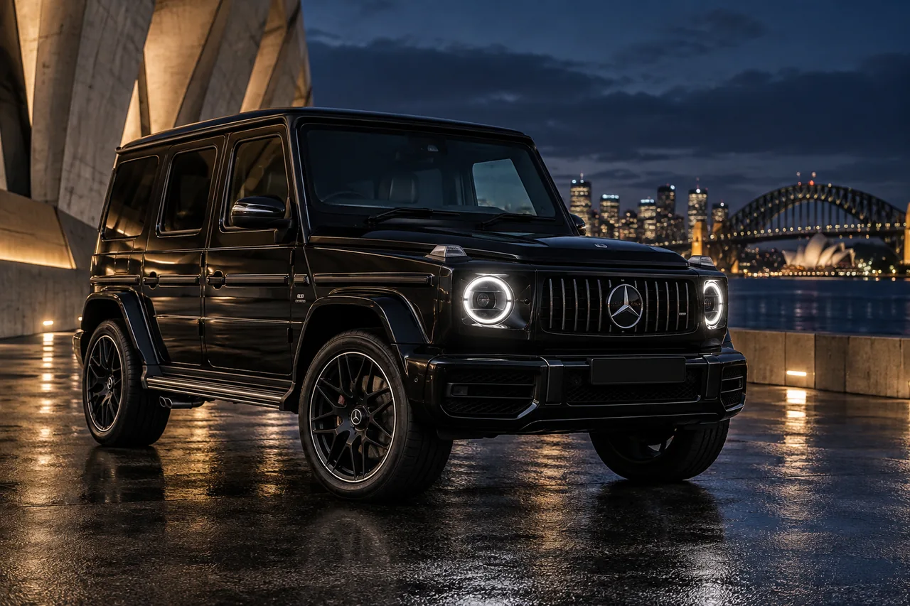 Illustrative black Mercedes-Benz G-Class at night; exact variant to be confirmed